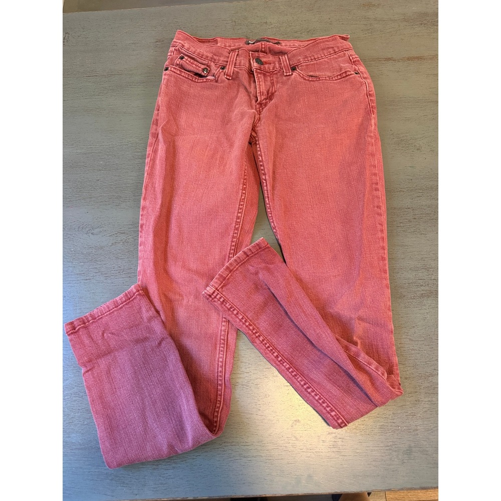 Levis 524 Too Superlow Slim Straight Leg Jeans Red Wash Size 5M 29x30